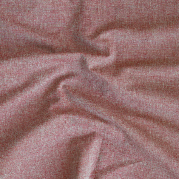 Pure South Cotton Dual Shades Of Rust Red And Blue Fabric