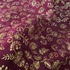 Embroidery Dola Silk Dark Lavender With Golden Fabric