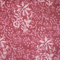 Pure Cotton Dabu Punch Pink With Off White Floral Design Hand Block Print Fabric