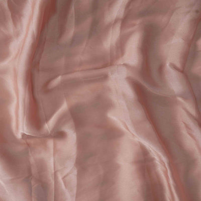 Georgette Lurex Plain Light Peach Hand Woven Fabric
