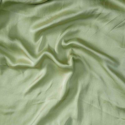 Georgette Lurex Plain Pista Green Hand Woven Fabric