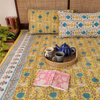 KHWABEEDA - Pure Cotton Hand Block Printed Jaipuri Bedsheet