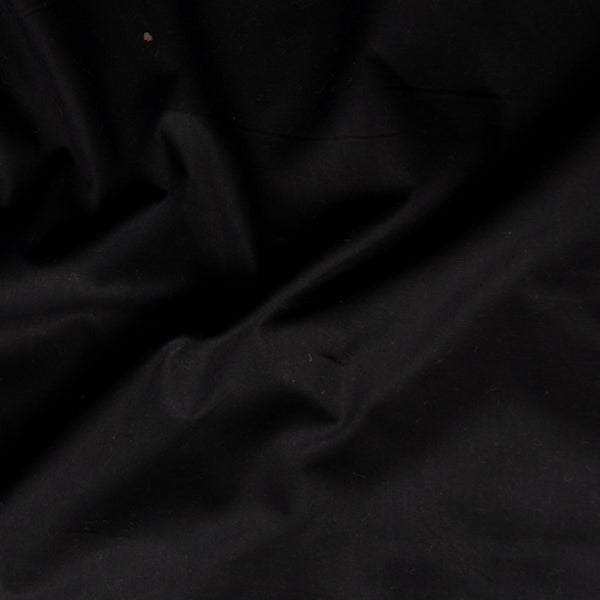 (Pre-Cut 0.90 Meter) Pure Cotton Slub Black Fabric
