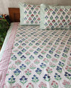 MUGHALAI GARDENS Pure Cotton Jaipuri Cotton Double Bedsheet