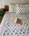 MUGHALAI GARDENS Pure Cotton Jaipuri Cotton Double Bedsheet