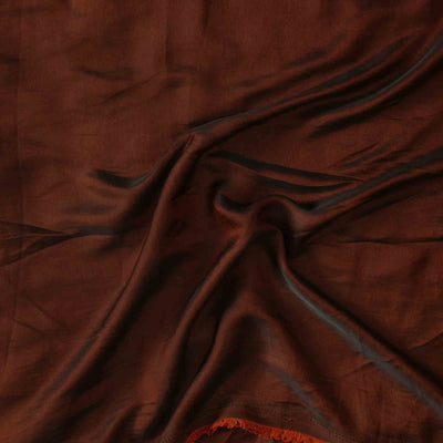 Mango Silk Brown With Black Brown Shades Reversable Fabric