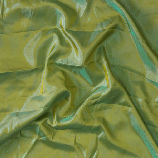 Paper Silk Green Reversable Flowing Fabric