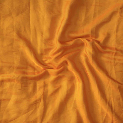 Mango Silk Mustard And  Orange Reversable  Flowing Fabric