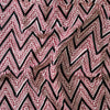 Pre-cut 1.75 meter Modal Cotton Bagh With Black Maroon Zig Zag Hand Block Print Fabric