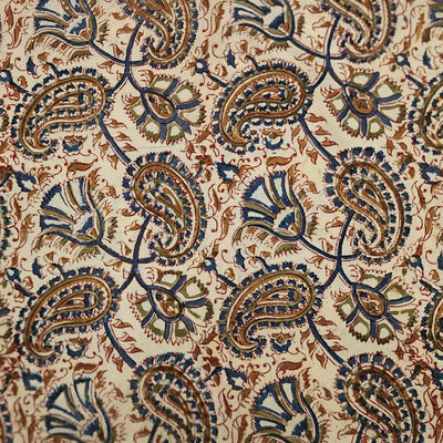 Kalamkari block print and mangalgiri cotton square back cutout, full s
