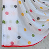 Mul Piku-Mul Cotton With Colourfull Polka Dots Saree