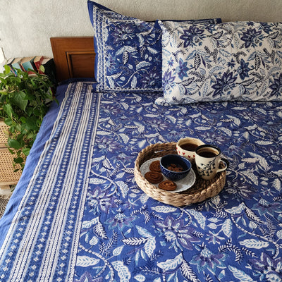 PHILAURI - Pure Cotton Jaipuri Cotton Double Bedsheet