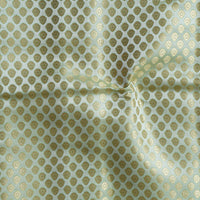 Banarasi Brocade Mint Green With Goldenish Butti Fabric
