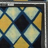 Pure Cotton Ajrak Blue With Cream And Light Green Jaal Hand Block Print Fabric