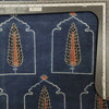 Pure Cotton Ajrak Blue With Intricate Design Hand Block Print Fabric