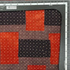 Pure Cotton Ajrak Brown With Rust Red And Black Bricks Hand Block Print Fabric