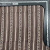 Pure Cotton Ajrak Chicku Brown And Cream   Stripes Border Hand Block Print Fabric