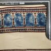 Pure Cotton Ajrak Cream With Rust Blue Big Border Intricate Design Hand Block Print Fabric