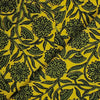 Pure Cotton Ajrak Green And Yellow  Flower  Jaal Hand Block Print Fabric