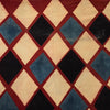 Pure Cotton Ajrak Red And Black And Cream And Rust Blue Jaal Hand Block Print Fabric