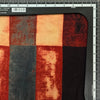 Pure Cotton Ajrak Red With Black And Blue With Rust Cream Big Bricks Hand Block Print Fabric