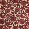 Pure Cotton Ajrak Rust Red And Cream  Flower  Jaal Hand Block Print Fabric
