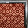 Pure Cotton Ajrak Rust Red With Cream Geometrical Hand Block Print Fabric