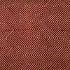 Pure Cotton Ajrak Rust Red With Cream Zig Zag  Hand Block Print Fabric