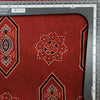 Pure Cotton Ajrak Rust Red With Rust Blue Intricate Design Hand Block Print Fabric