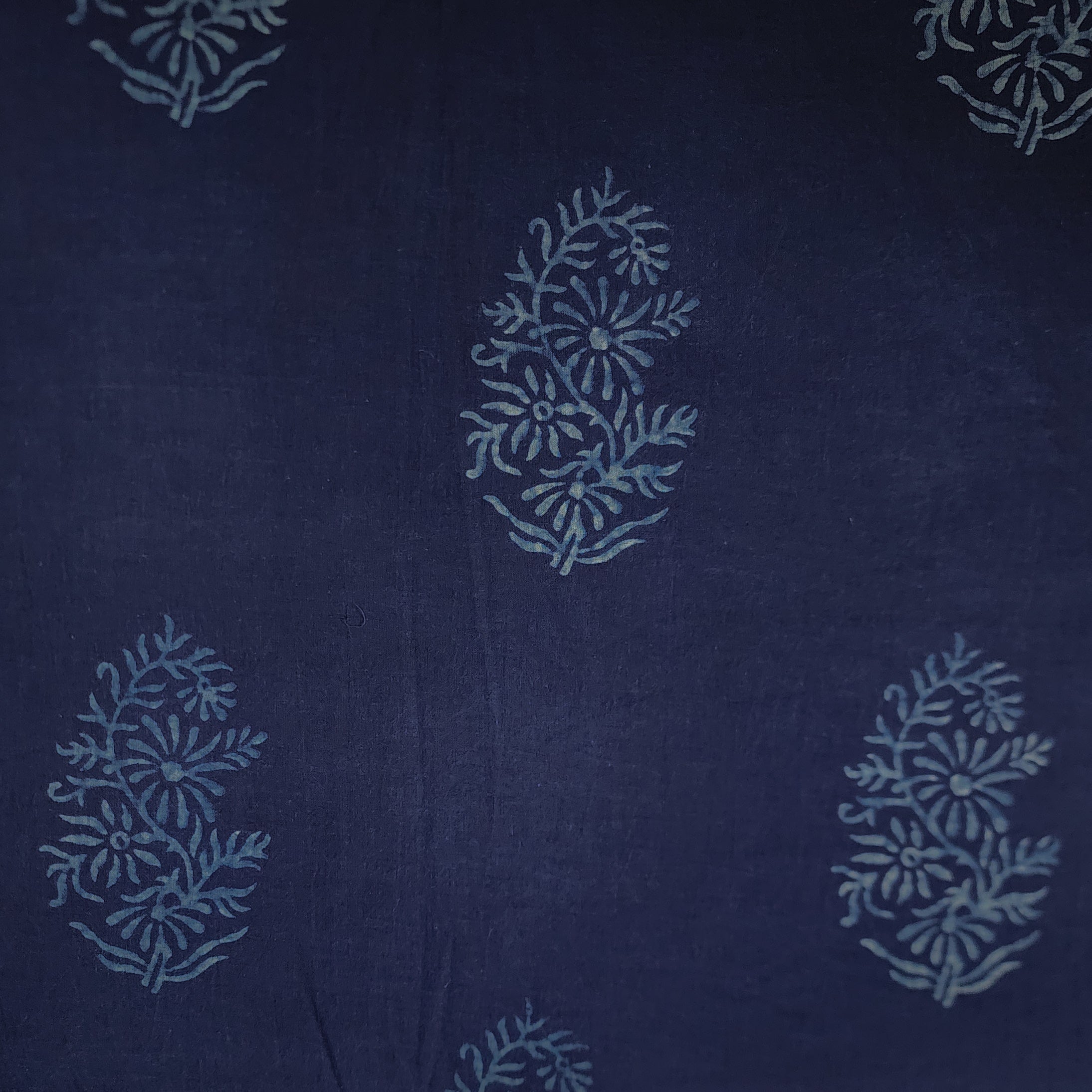 Blue - Natural Dyed Hand Block Printed Pure Wool Akola Stole 04 main image 1