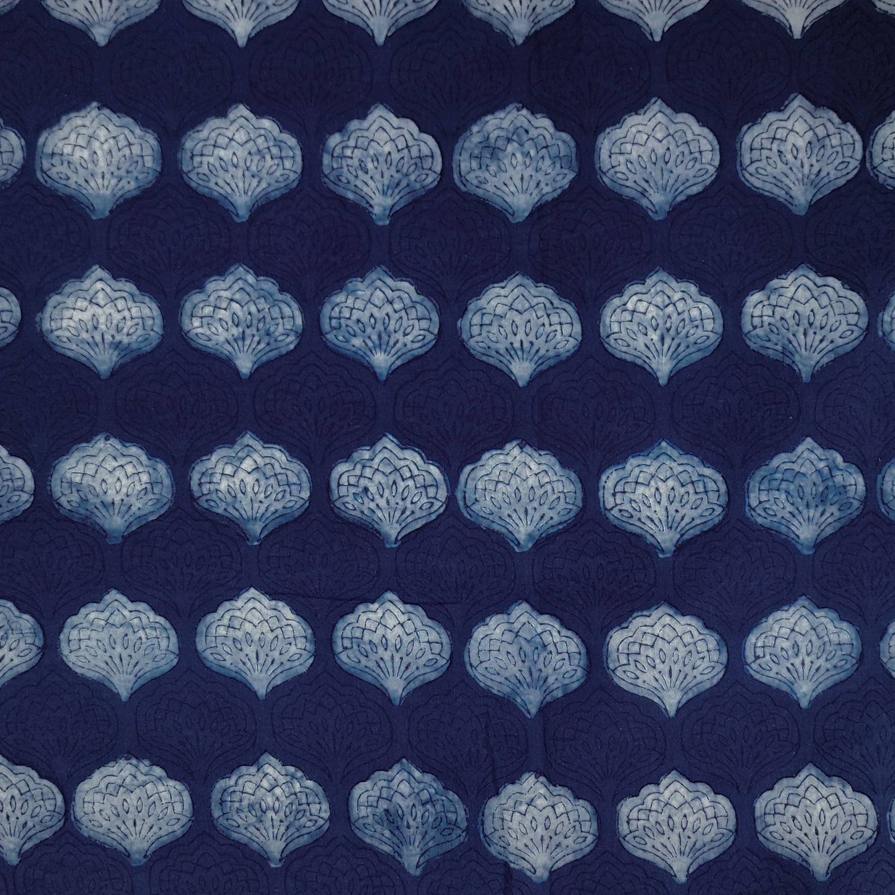 Blue - Block Printed Cotton Akola Blouse Piece 05