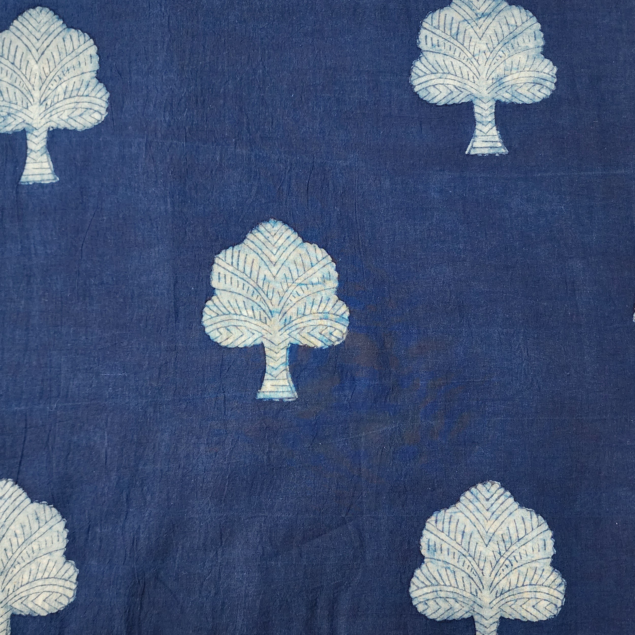 Blue - Block Print Cotton Akola Blouse piece 141