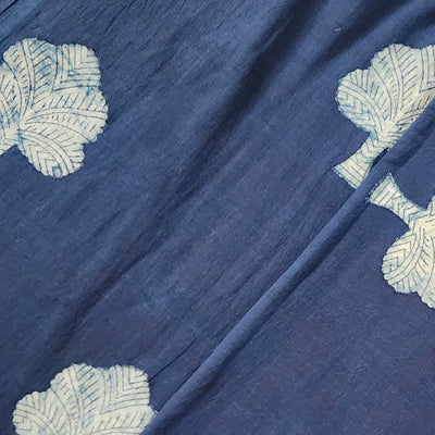 Pure Cotton Akola  Indigo Tree Motif Hand Block Print Fabric