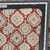Pure Cotton Bagru Rust Red And Cream Intricate Design Hand Block Print Fabric