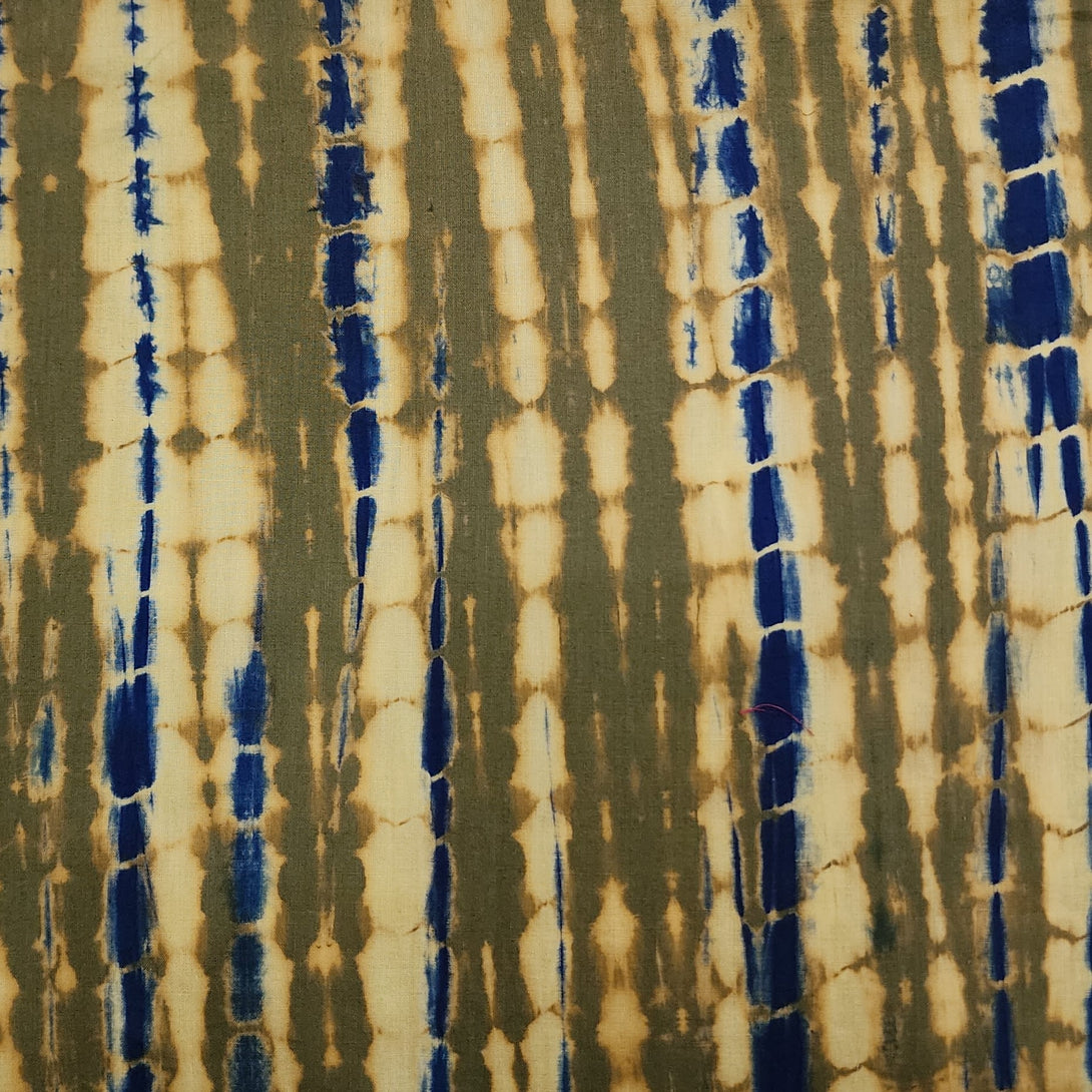 Blue - Shibori Tie & Dye Pure Handloom Cotton Bath Towel