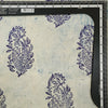 Pure Cotton Dabu  Blue Flower Motif Hand Block Print Fabric