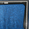 Pure Cotton Dabu Blue With Black Intricate Flower Jaal Hand Block Print Fabric