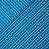 Pure Cotton Dabu Blue With Off White Stripes With Zig-Zag  Hand Block Print Fabric