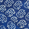 Pure Cotton Dabu Indigo With Cream Big Elephant Motif Hand Block Print Fabric