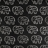 Pure Cotton Dabu Dark Brown With Cream Big Elephant Motif Hand Block Print Fabric