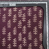 Pure Cotton Dabu Dark Purple With White Grass Motif Hand Block Print Fabric