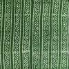 ( Pre-Cut 1.70 Meter ) Pure Cotton Dabu Green With Cream Border Hand Block Print Fabric