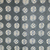 Pure Cotton Dabu Grey With Coins Hand Block Print Fabric