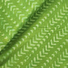 Pure Cotton Dabu Light Green With White Arrow Hand Block Print Fabric