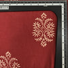 Pure Cotton Dabu Maroon Big Flower Motif Hand Block Print Fabric