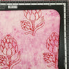 Pure Cotton Dabu Pink With Flower Motif Hand Block Print Fabric