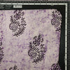 Pure Cotton Dabu Purple Flower Motif Hand Block Print Fabric