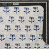 Pure Cotton Dabu White And Blue Lotus Hand Block Print Fabric