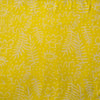 Pure Cotton Dabu Yellow Intricate Flower Design Hand Block Print Fabric