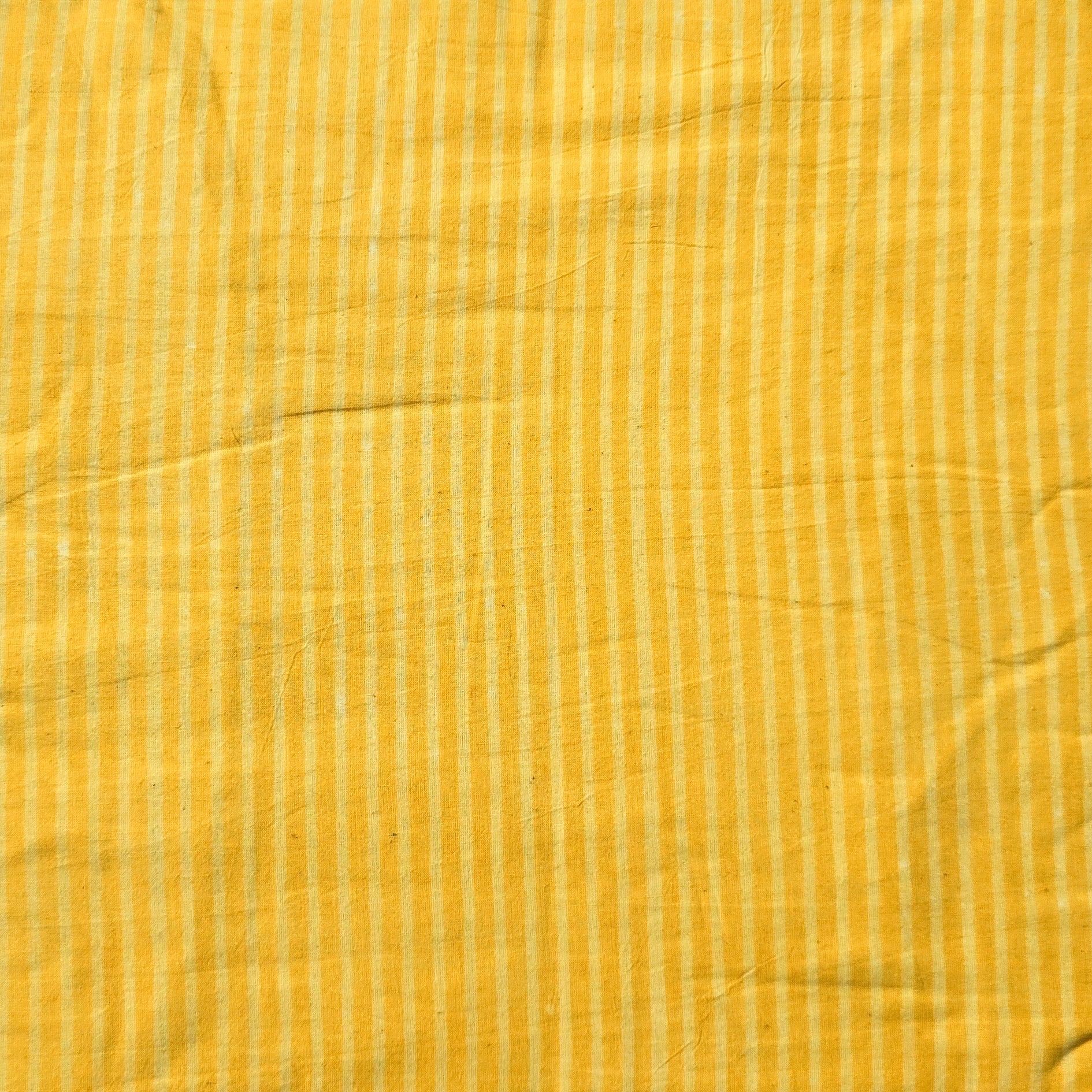 Pure Cotton Dabu Yellow With White Stripes Hand Block Print Fabric ...